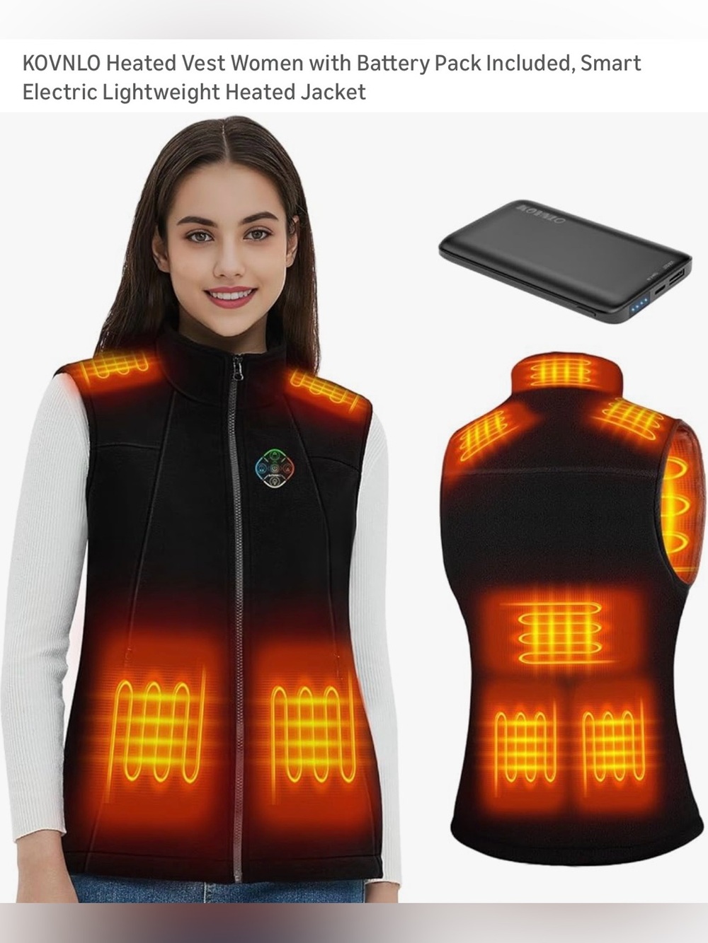 Women's Black Fleece Full-Zip Vest